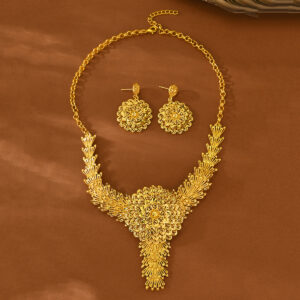 Classic Gold Plated Jewelry Set (2-PCS) DJ072