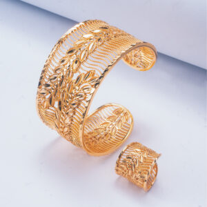 Classic Gold Plated Jewelry Set (2-PCS Bracelets&Rings) DJ090