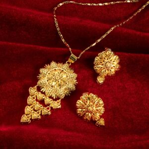 Classic Gold Plated Jewelry Set (2-PCS) DJ068