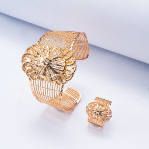 Classic Gold Plated Jewelry Set (2-PCS Bracelets&Rings) DJ085