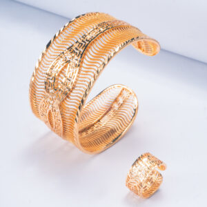 Classic Gold Plated Jewelry Set (2-PCS Bracelets&Rings) DJ086