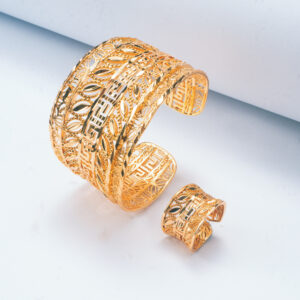 Classic Gold Plated Jewelry Set (2-PCS Bracelets&Rings) DJ089
