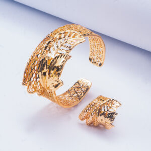 Classic Gold Plated Jewelry Set (2-PCS Bracelets&Rings) DJ091