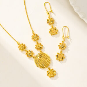 Classic Gold Plated Jewelry Set (2-PCS) DJ063