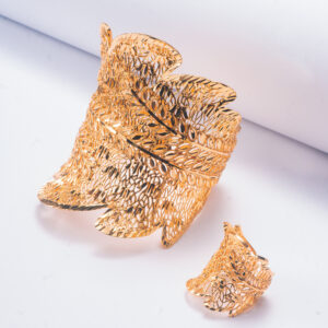 Classic Gold Plated Jewelry Set (2-PCS Bracelets&Rings) DJ082