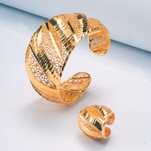 Classic Gold Plated Jewelry Set (2-PCS Bracelets&Rings) DJ087