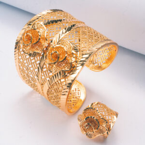 Classic Gold Plated Jewelry Set (2-PCS Bracelets&Rings) DJ092