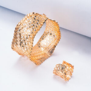 Classic Gold Plated Jewelry Set (2-PCS Bracelets&Rings) DJ093