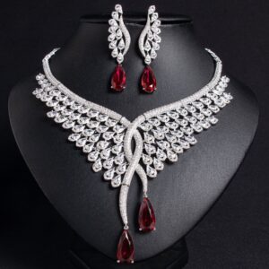 High-Glow 3A Zirconia Jewelry Set (2-PCS: Necklace & Earrings) GS0013