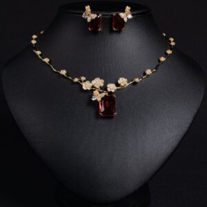 High-Glow 3A Zirconia Jewelry Set (2-PCS: Necklace & Earrings) GS0002