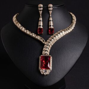 High-Glow 3A Zirconia Jewelry Set (2-PCS: Necklace & Earrings) GS0457