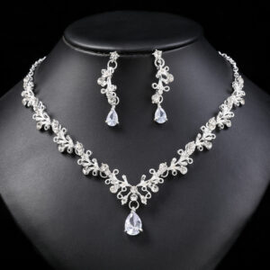 Trendy Rhinestone Jewelry Set (2-PCS: Necklace & Earrings) GSZ0066