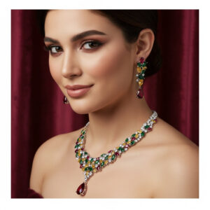 High-Glow 3A Zirconia Jewelry Set (2-PCS: Necklace & Earrings) GS0100