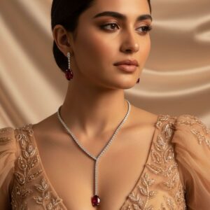 High-Glow 3A Zirconia Jewelry Set (2-PCS: Necklace & Earrings) GS0186