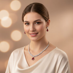 High-Glow 3A Zirconia Jewelry Set (2-PCS: Necklace & Earrings) GS0234