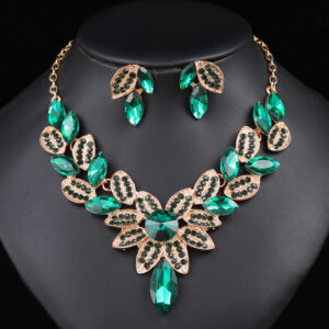 Trendy Rhinestone Jewelry Set (2-PCS: Necklace & Earrings) GSZ0067