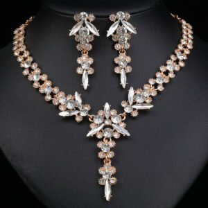 Trendy Rhinestone Jewelry Set (2-PCS: Necklace & Earrings) GSZ0032