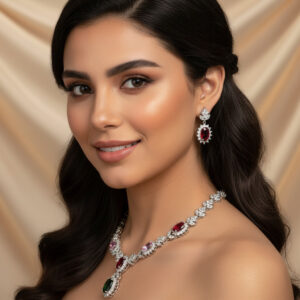 High-Glow 3A Zirconia Jewelry Set (2-PCS: Necklace & Earrings) GS0112