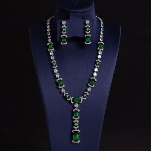 High-Glow 3A Zirconia Jewelry Set (2-PCS: Necklace & Earrings) GS0269