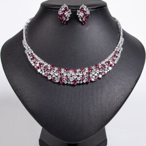 High-Glow 3A Zirconia Jewelry Set (2-PCS: Necklace & Earrings) GS0047