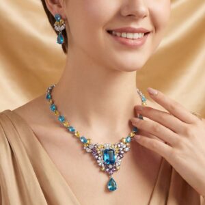 High-Glow 3A Zirconia Jewelry Set (2-PCS: Necklace & Earrings) GS0425