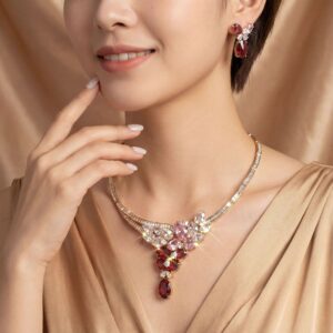 High-Glow 3A Zirconia Jewelry Set (2-PCS: Necklace & Earrings) GS0337