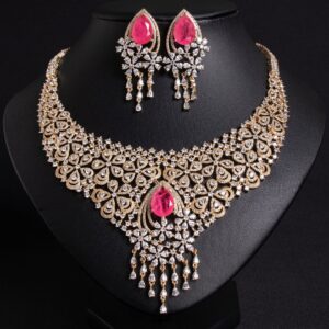 High-Glow 3A Zirconia Jewelry Set (2-PCS: Necklace & Earrings) GS0381