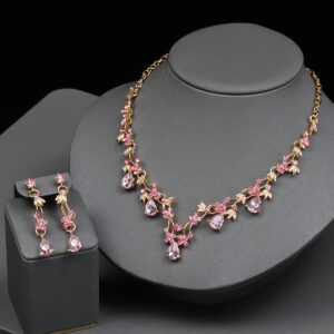 Trendy Rhinestone Jewelry Set (2-PCS: Necklace & Earrings) GSZ0064