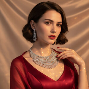 High-Glow 3A Zirconia Jewelry Set (2-PCS: Necklace & Earrings) GS0475