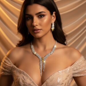 High-Glow 3A Zirconia Jewelry Set (2-PCS: Necklace & Earrings) GS0003