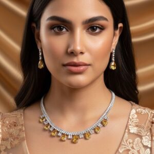 High-Glow 3A Zirconia Jewelry Set (2-PCS: Necklace & Earrings) GS0209