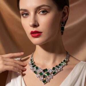 High-Glow 3A Zirconia Jewelry Set (2-PCS: Necklace & Earrings) GS0311
