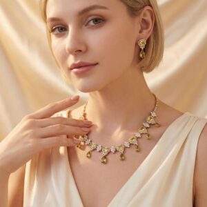 High-Glow 3A Zirconia Jewelry Set (2-PCS: Necklace & Earrings) GS0326