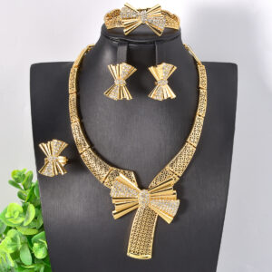 Classic Gold Plated Jewelry Set (4-PCS) DJ199