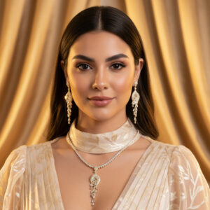 High-Glow 3A Zirconia Jewelry Set (2-PCS: Necklace & Earrings) GS0137