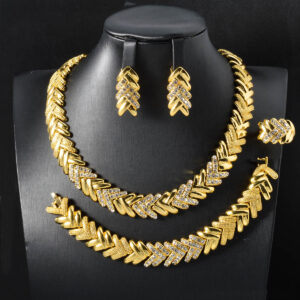 Classic Gold Plated Jewelry Set (4-PCS) DJ193
