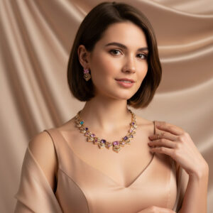 High-Glow 3A Zirconia Jewelry Set (2-PCS: Necklace & Earrings) GS0078