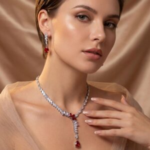 High-Glow 3A Zirconia Jewelry Set (2-PCS: Necklace & Earrings) GS0422