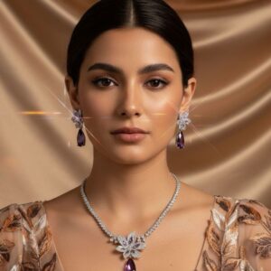 High-Glow 3A Zirconia Jewelry Set (2-PCS: Necklace & Earrings) GS0290