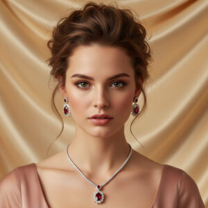High-Glow 3A Zirconia Jewelry Set (2-PCS: Necklace & Earrings) GS0255