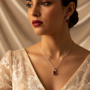 High-Glow 3A Zirconia Jewelry Set (2-PCS: Necklace & Earrings) GS0385