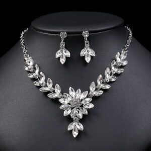 Trendy Rhinestone Jewelry Set (2-PCS: Necklace & Earrings) GSZ0048