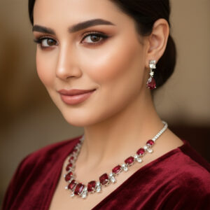 High-Glow 3A Zirconia Jewelry Set (2-PCS: Necklace & Earrings) GS0203