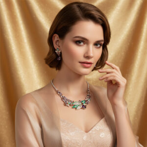 High-Glow 3A Zirconia Jewelry Set (2-PCS: Necklace & Earrings) GS0058