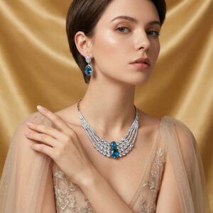 High-Glow 3A Zirconia Jewelry Set (2-PCS: Necklace & Earrings) GS0346