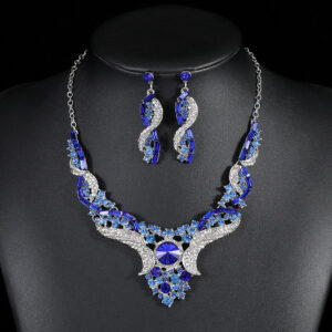 Trendy Rhinestone Jewelry Set (2-PCS: Necklace & Earrings) GSZ0088