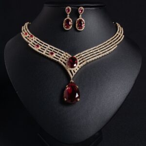 High-Glow 3A Zirconia Jewelry Set (2-PCS: Necklace & Earrings) GS0327