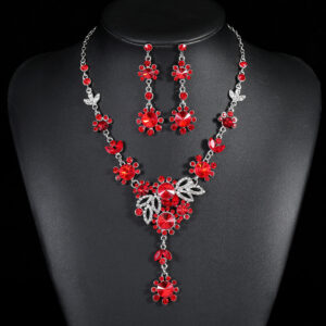 Trendy Rhinestone Jewelry Set (2-PCS: Necklace & Earrings) GSZ0090