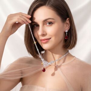 High-Glow 3A Zirconia Jewelry Set (2-PCS: Necklace & Earrings) GS0427