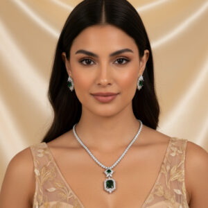 High-Glow 3A Zirconia Jewelry Set (2-PCS: Necklace & Earrings) GS0033